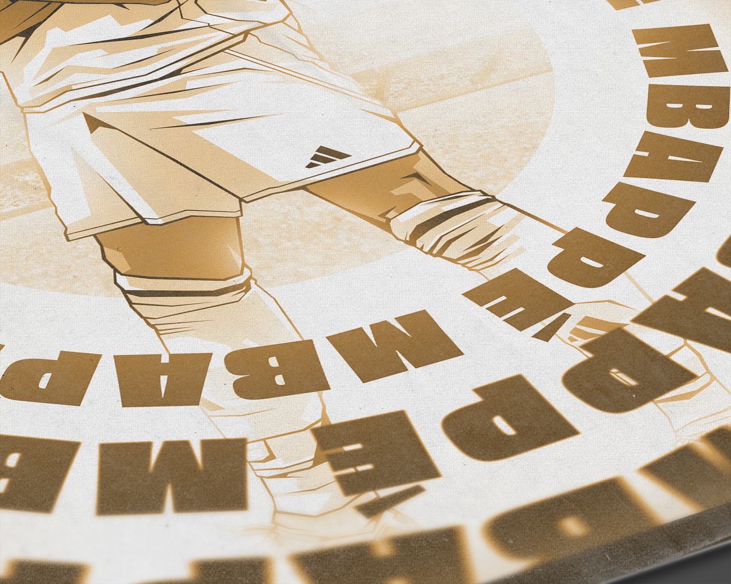 Kylian Mbappé Radial Art Print