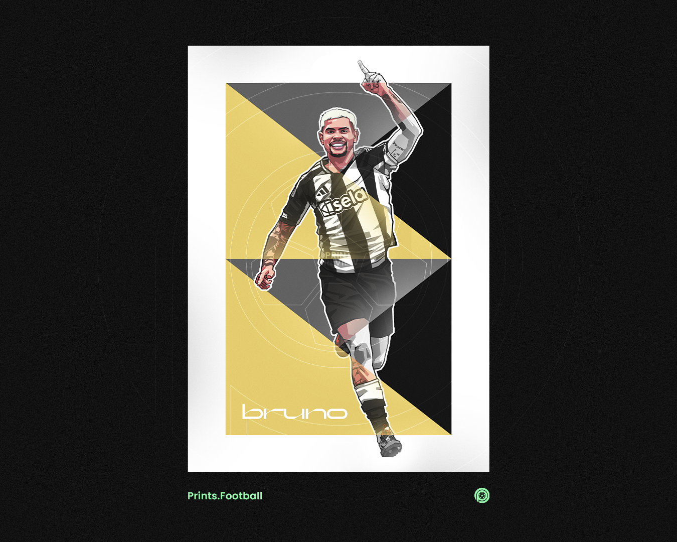 Bruno Guimarães Geometric Art Print