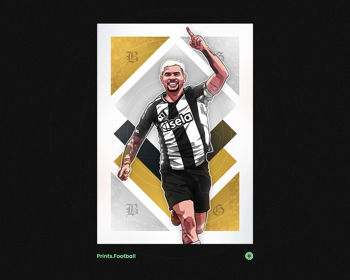 Bruno Guimarães Diamonds Art Print