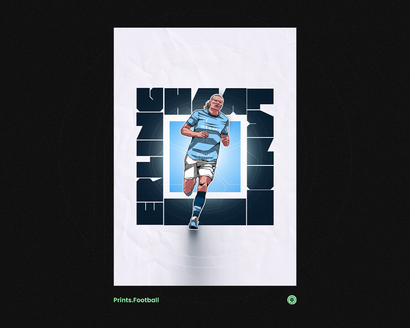 Erling Haaland Cube Art Print