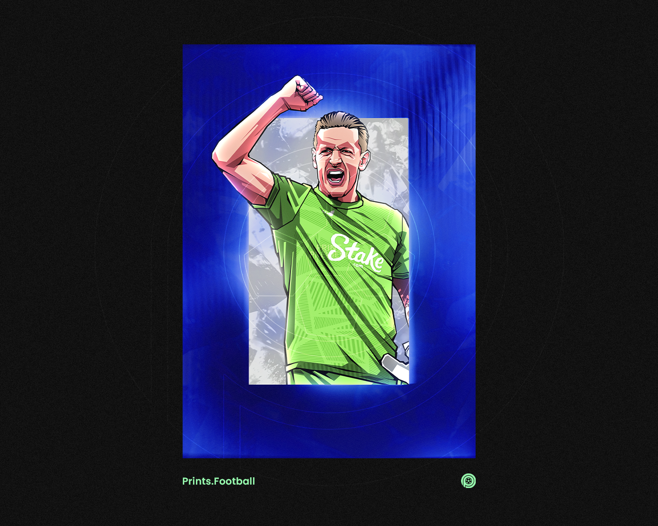 Jordan Pickford Glass Art Print