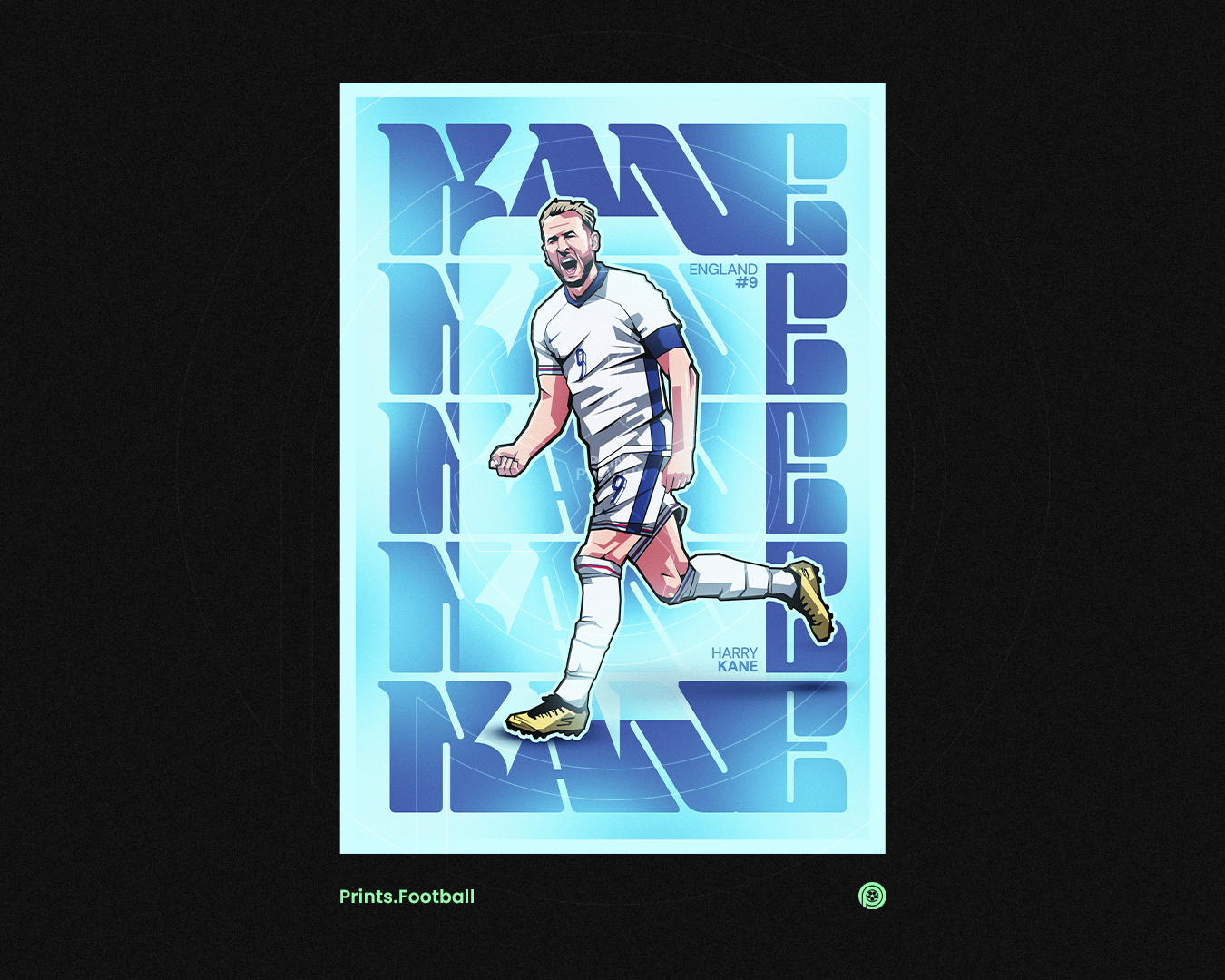 Harry Kane Futuristic Art Print