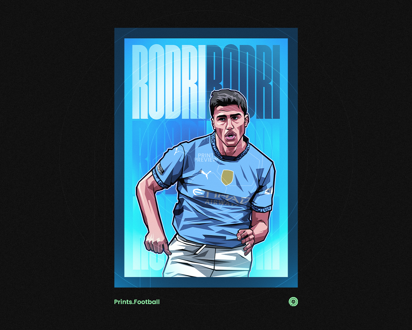 Rodri Glow Art Print