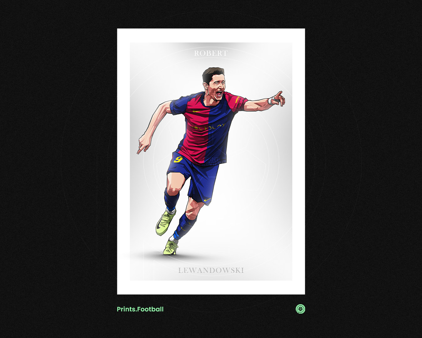 Robert Lewandowski Clean Art Print