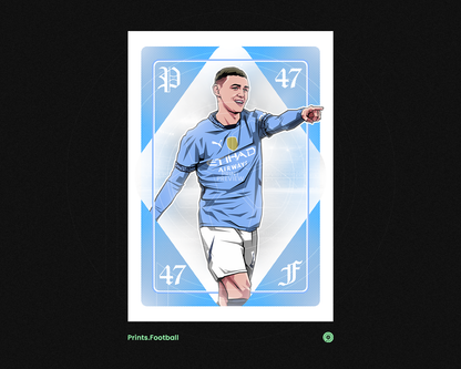 Phil Foden Playing Card Art Print