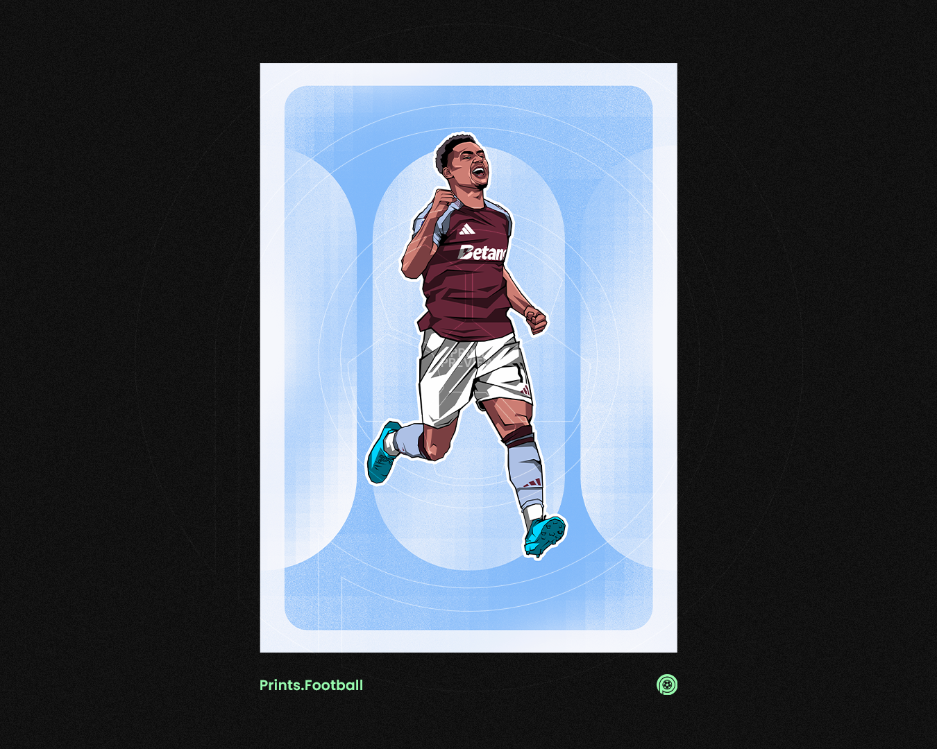 Ollie Watkins Rounded Art Print