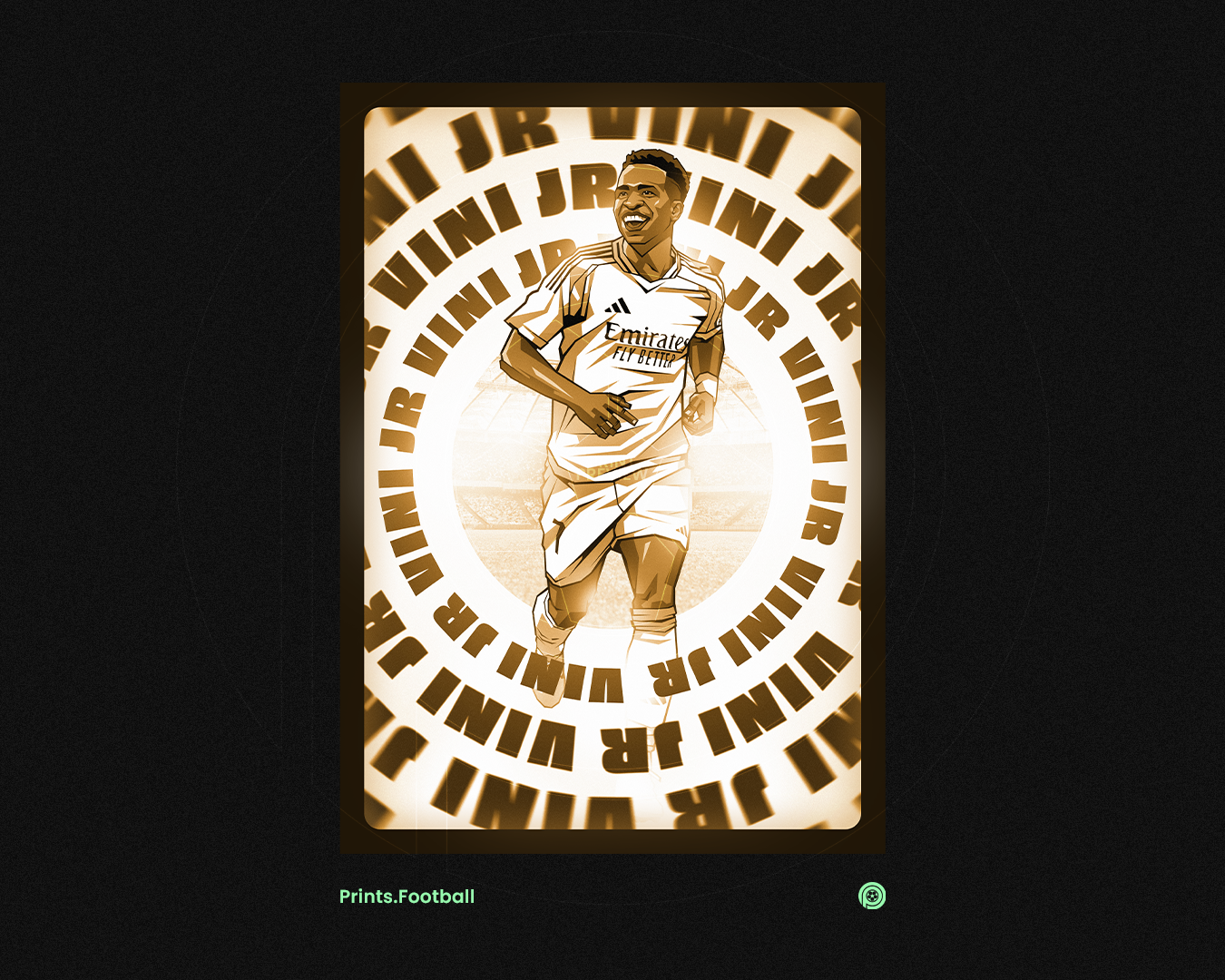 Vinícius Júnior Radial Art Print