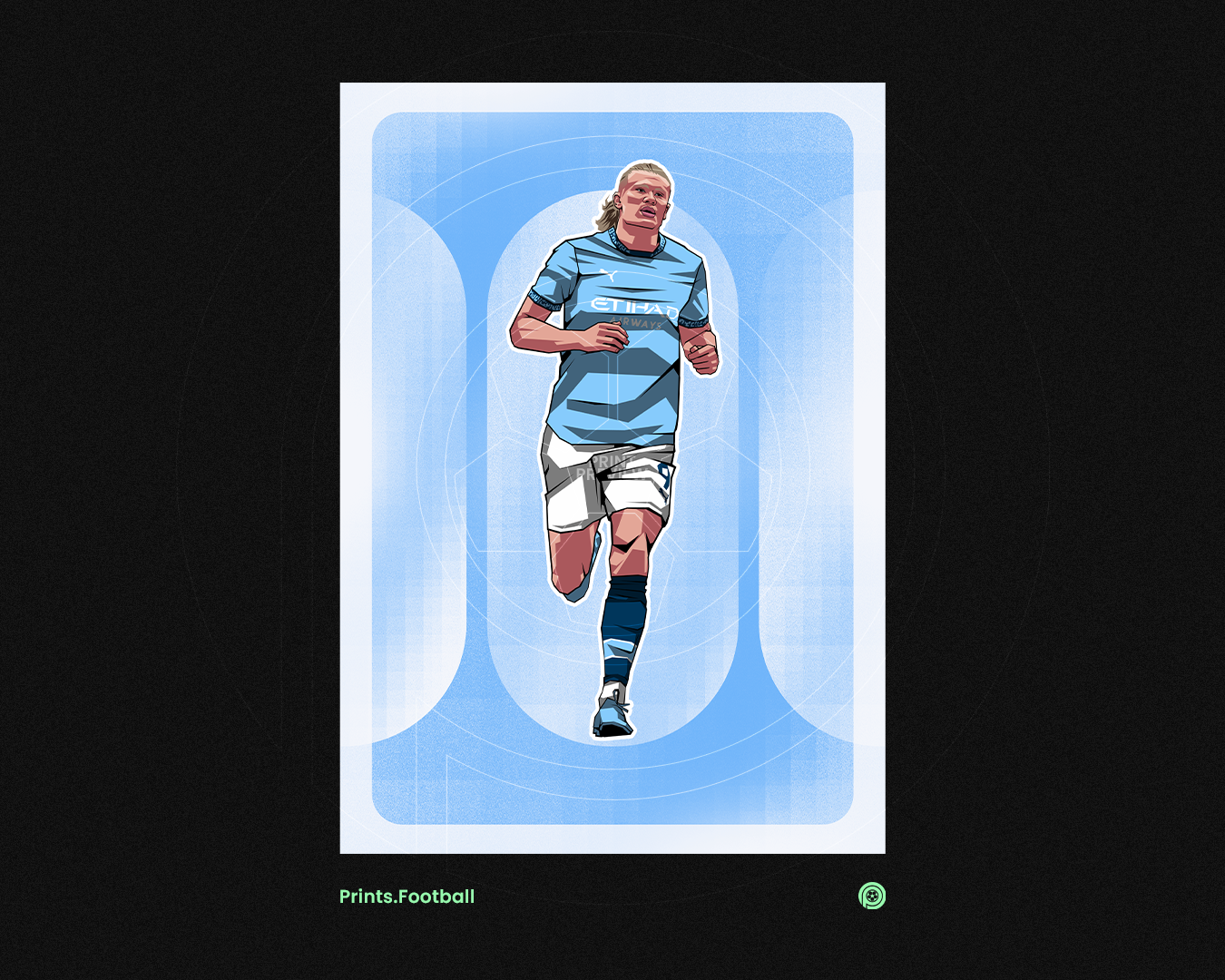Erling Haaland Rounded Art Print