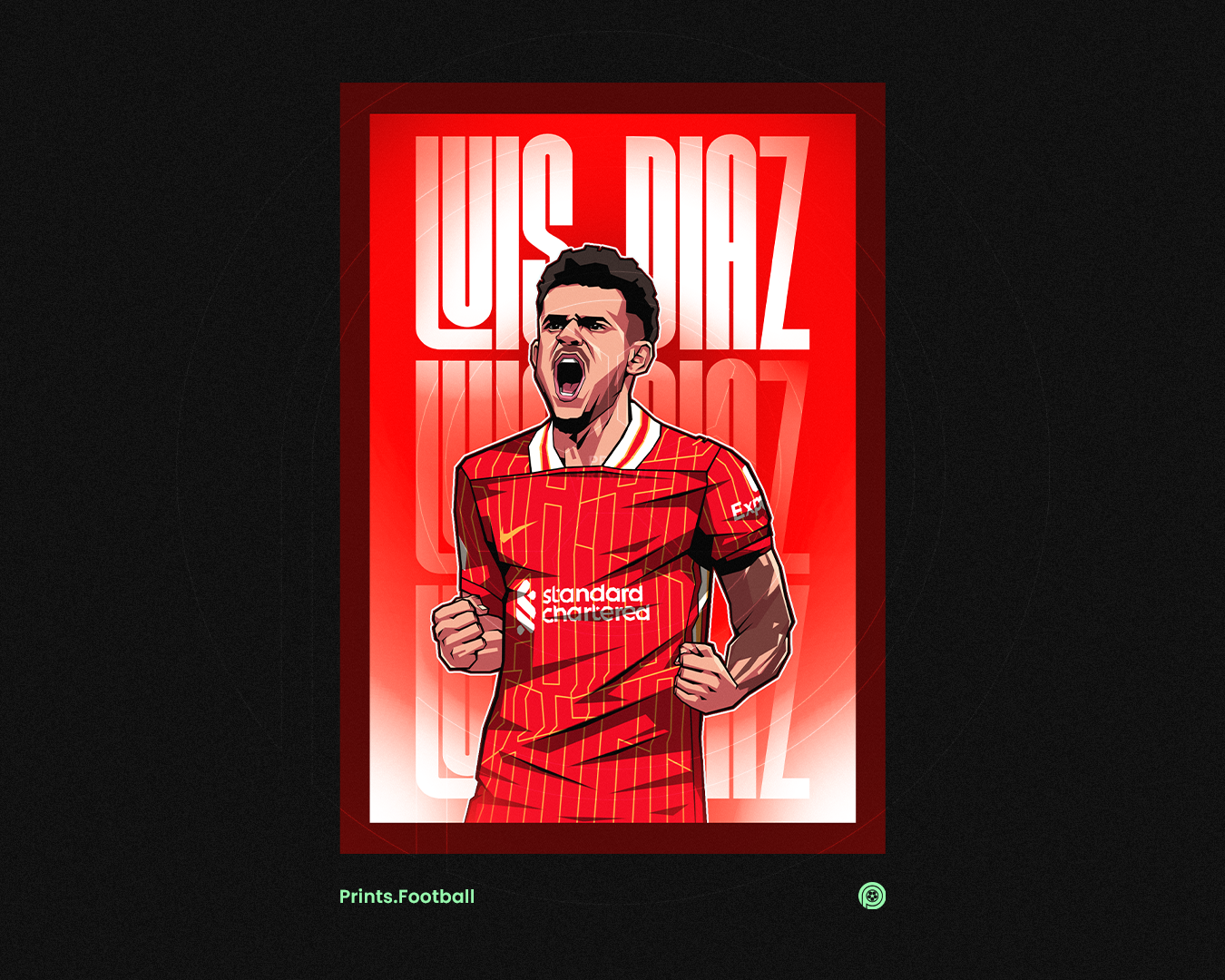Luis Díaz Glow Art Print