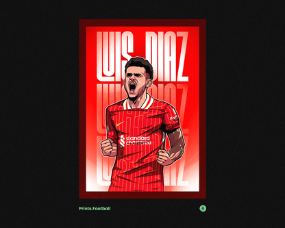 Luis Díaz Glow Art Print