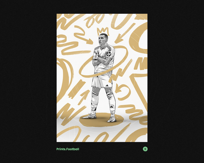 Kylian Mbappé Marker Art Print