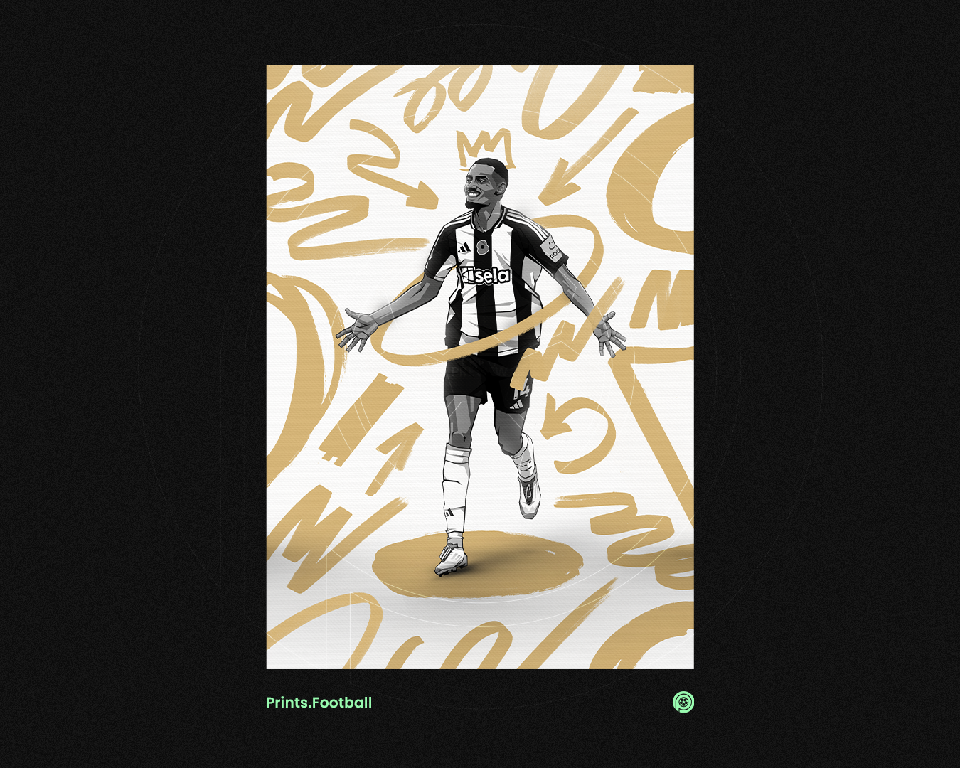 Alexander Isak Marker Art Print