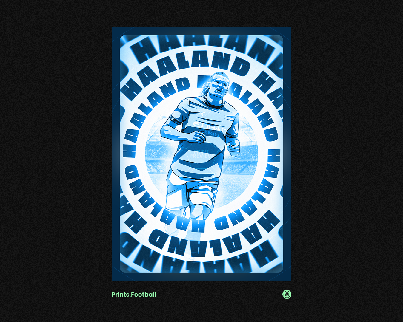Erling Haaland Radial Art Print