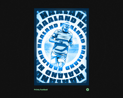 Erling Haaland Radial Art Print