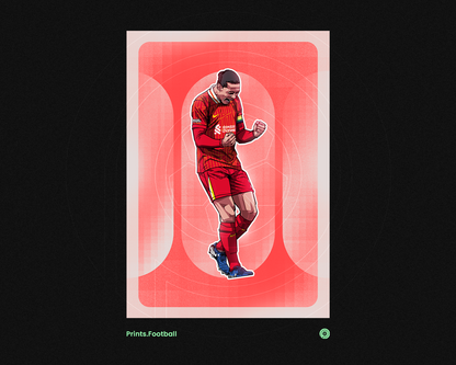 Virgil Van Dijk Rounded Art Print