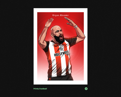 Bryan Mbeumo Gradient Art Print