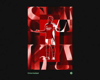 Bukayo Saka Collage Art Print