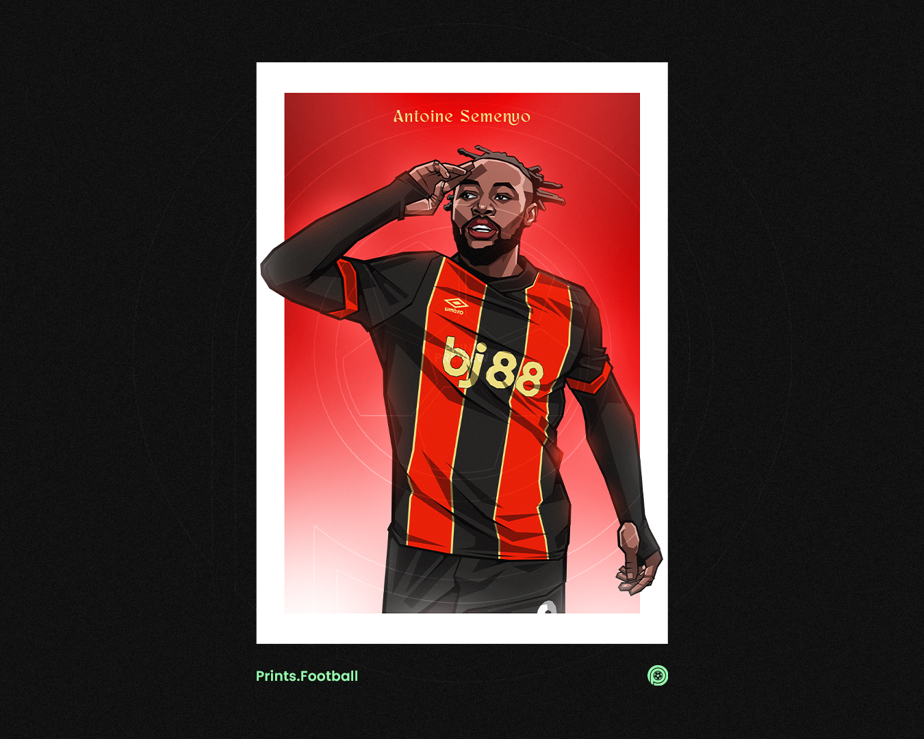 Antoine Semenyo Gradient Art Print