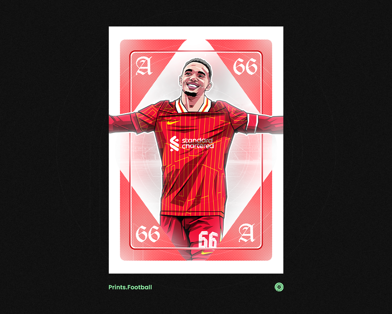Trent Alexander-Arnold Playing Card Art Print