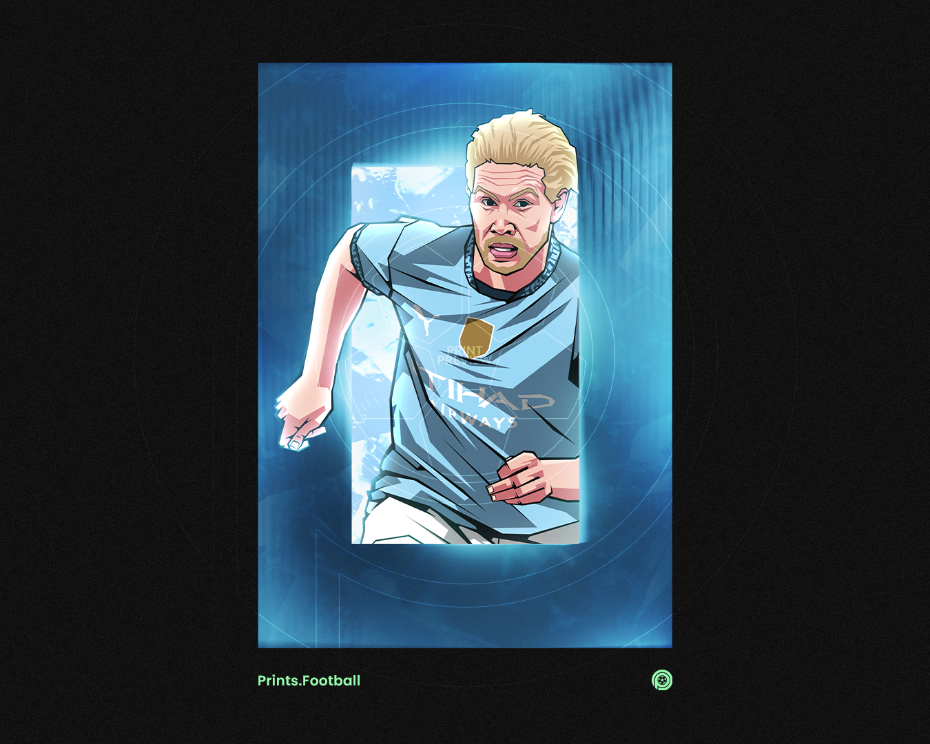 Kevin De Bruyne Glass Art Print