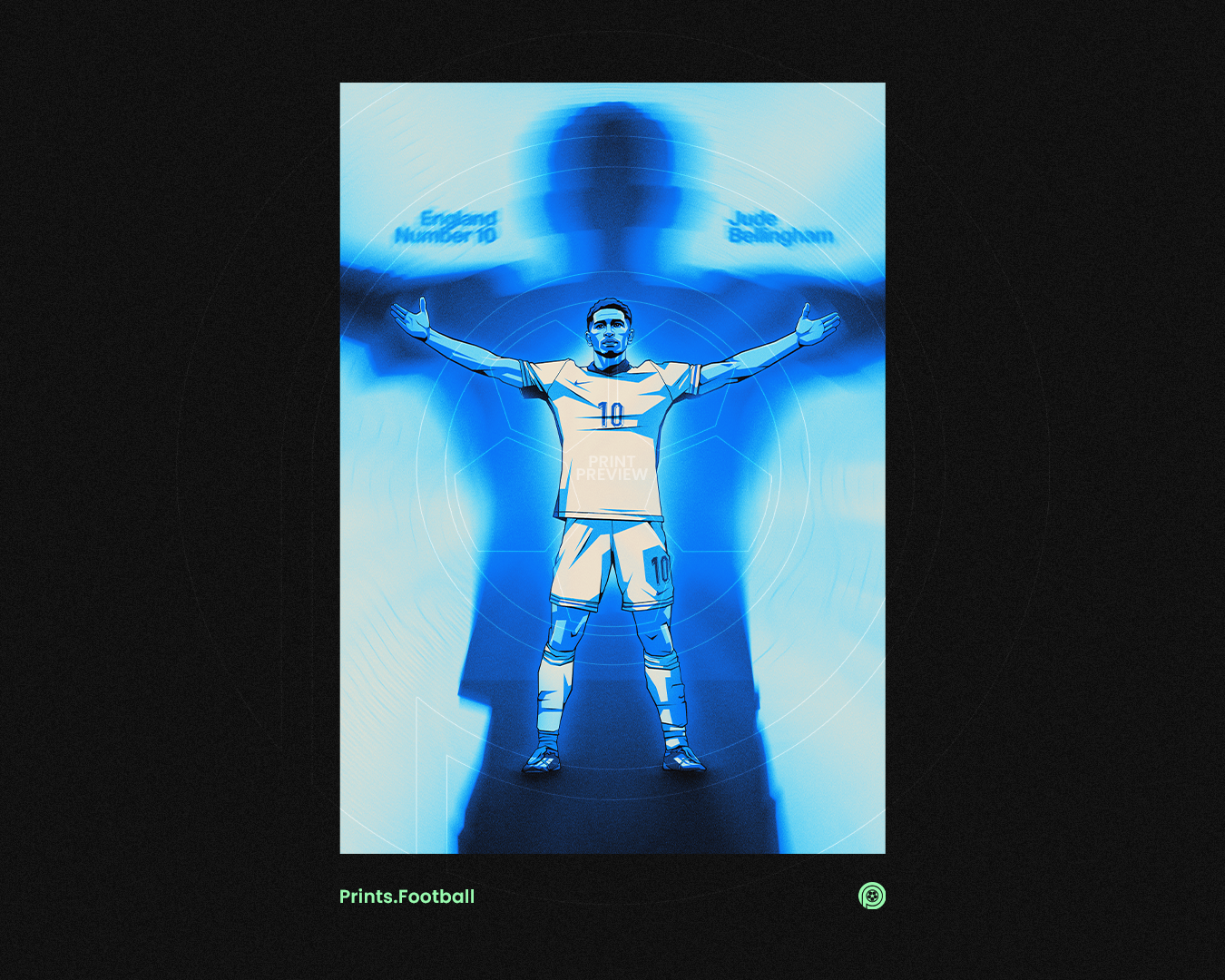 Jude Bellingham Silhouette Art Print