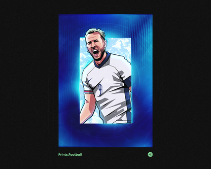 Harry Kane Glass Art Print