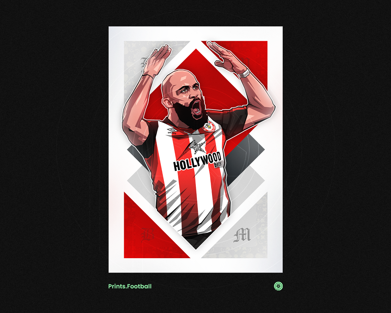 Bryan Mbeumo Diamonds Art Print