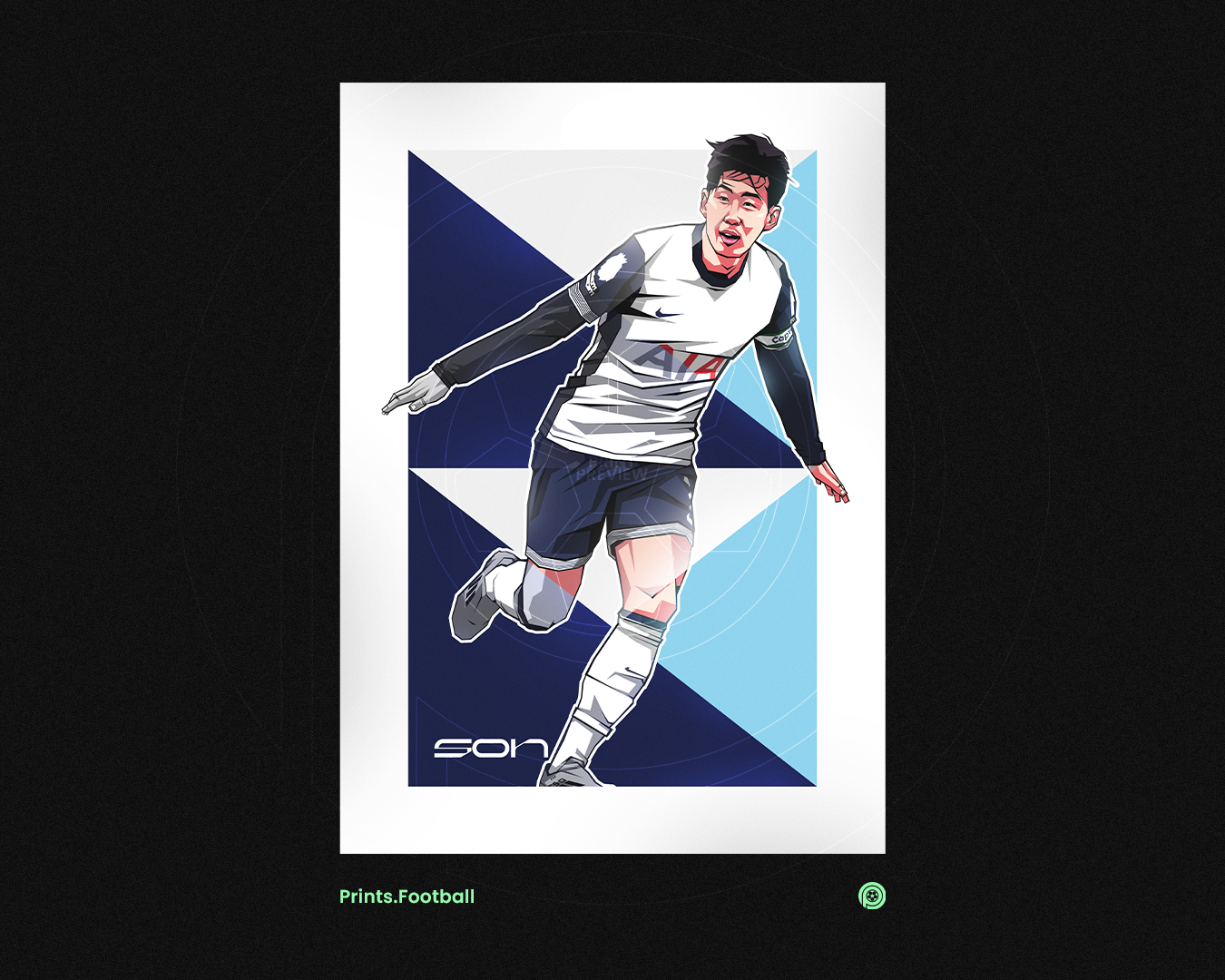 Heung-min Son Geometric Art Print