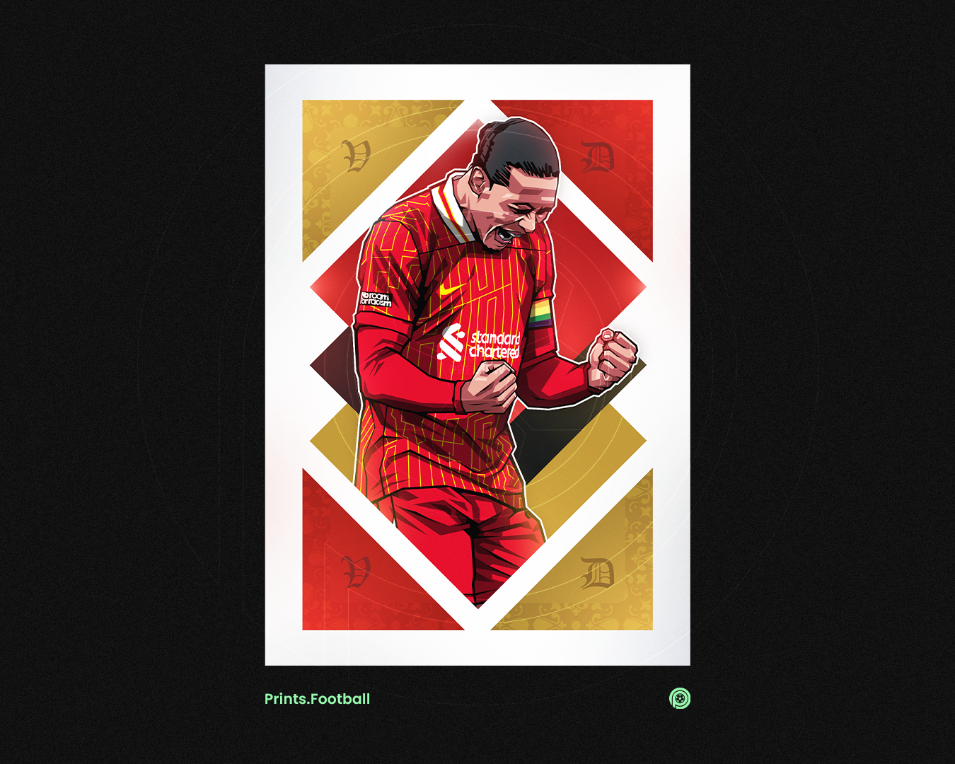 Virgil Van Dijk Diamonds Art Print