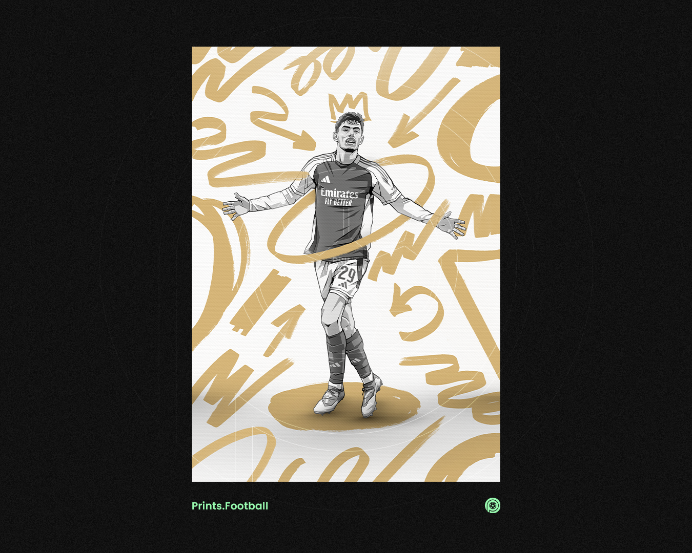 Kai Havertz Marker Art Print