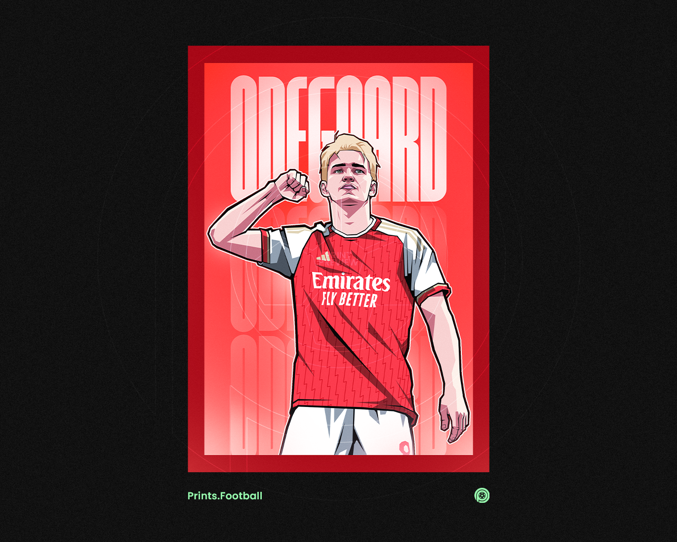 Martin Ødegaard Glow Art Print