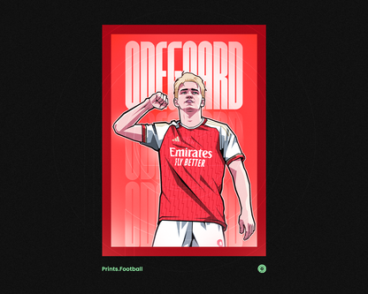 Martin Ødegaard Glow Art Print