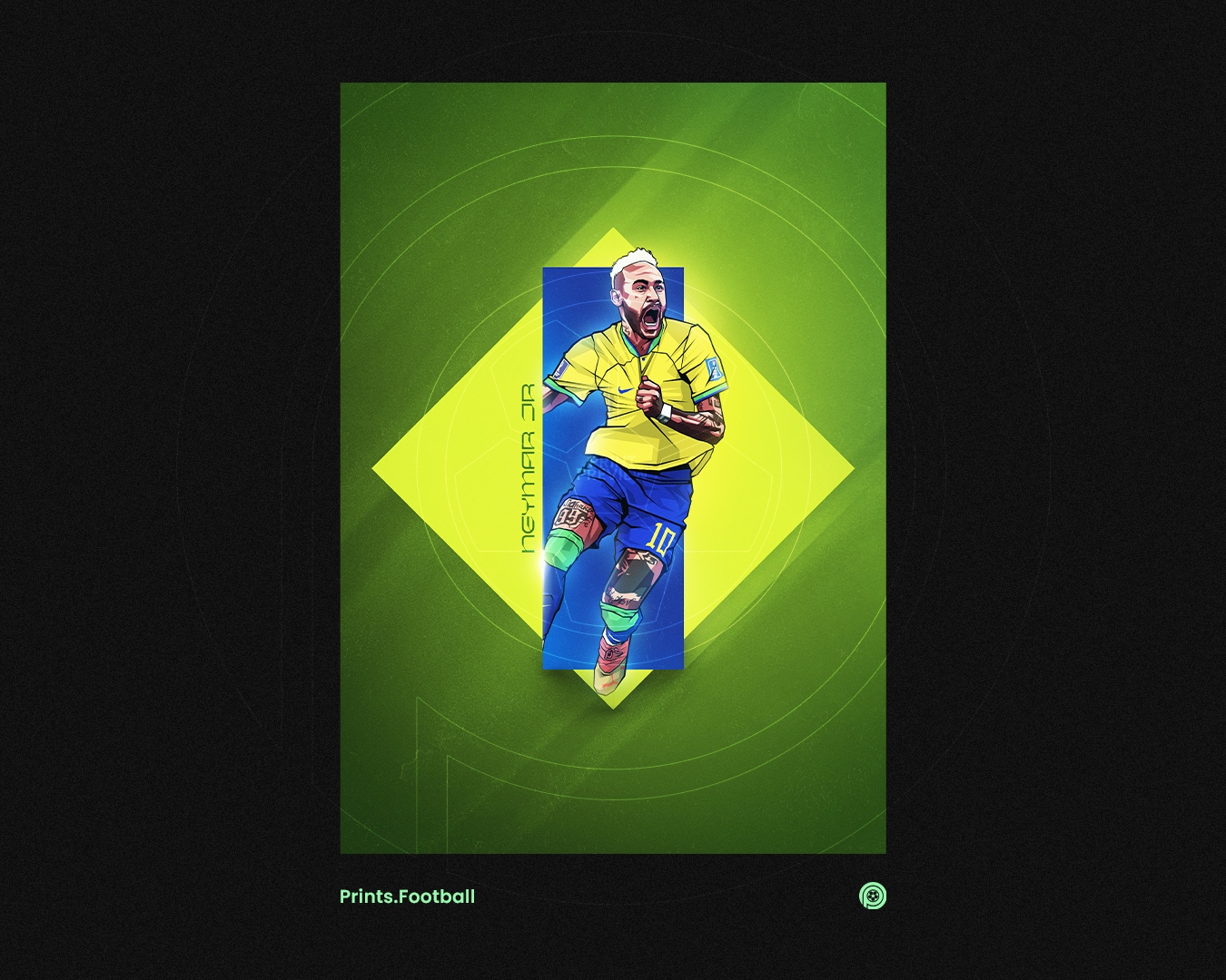 Neymar Jr Light Leak Art Print