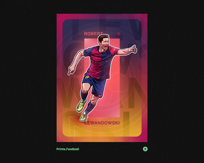 Robert Lewandowski Repeat Art Print