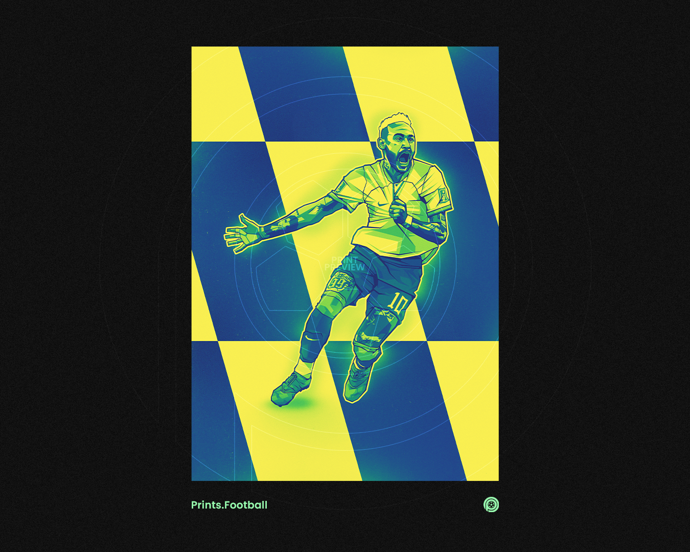 Neymar Jr Sections Art Print
