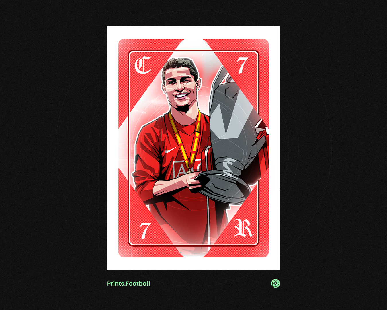 Cristiano Ronaldo Playing Card Art Print