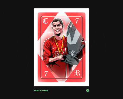 Cristiano Ronaldo Playing Card Art Print