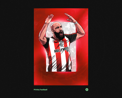 Bryan Mbeumo Glass Art Print