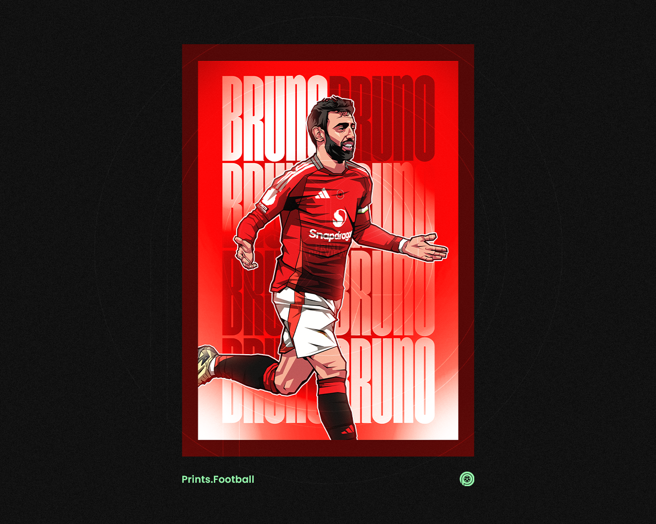 Bruno Fernandes Glow Art Print
