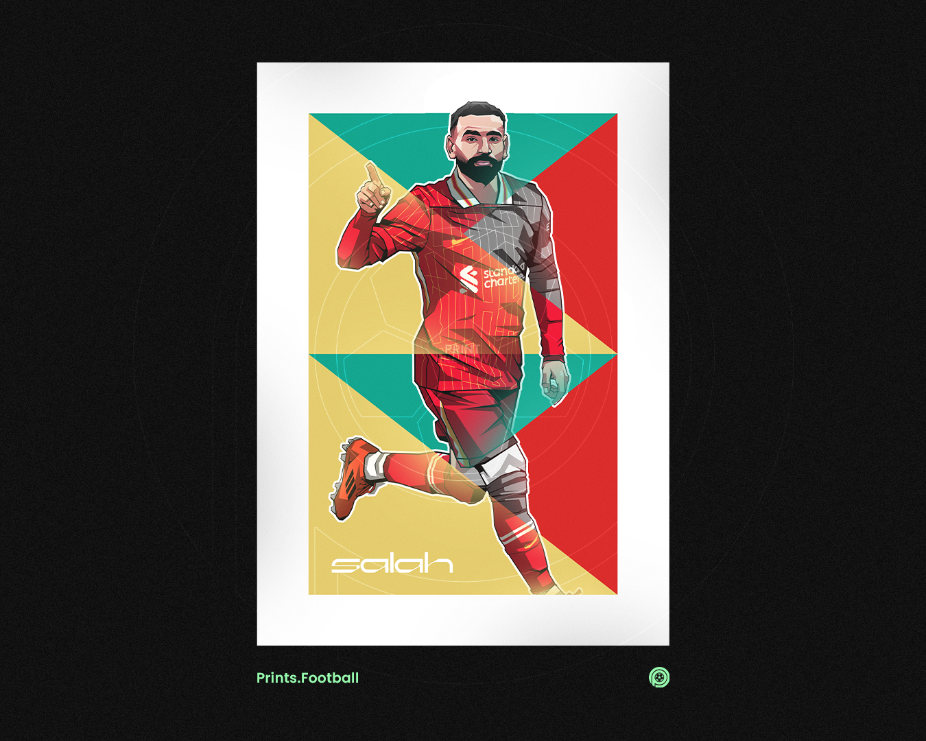 Mohamed Salah Geometric Art Print