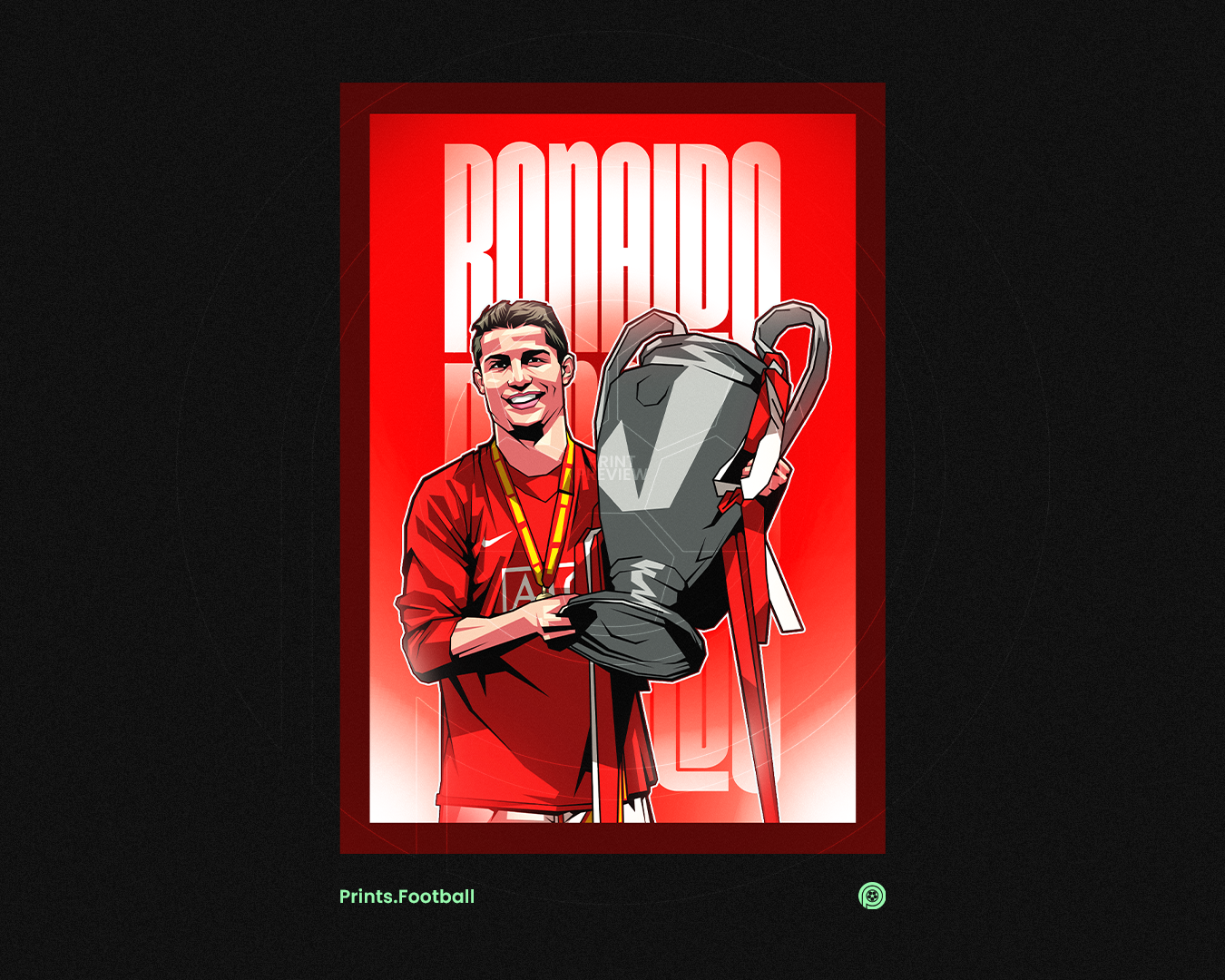 Cristiano Ronaldo Glow Art Print