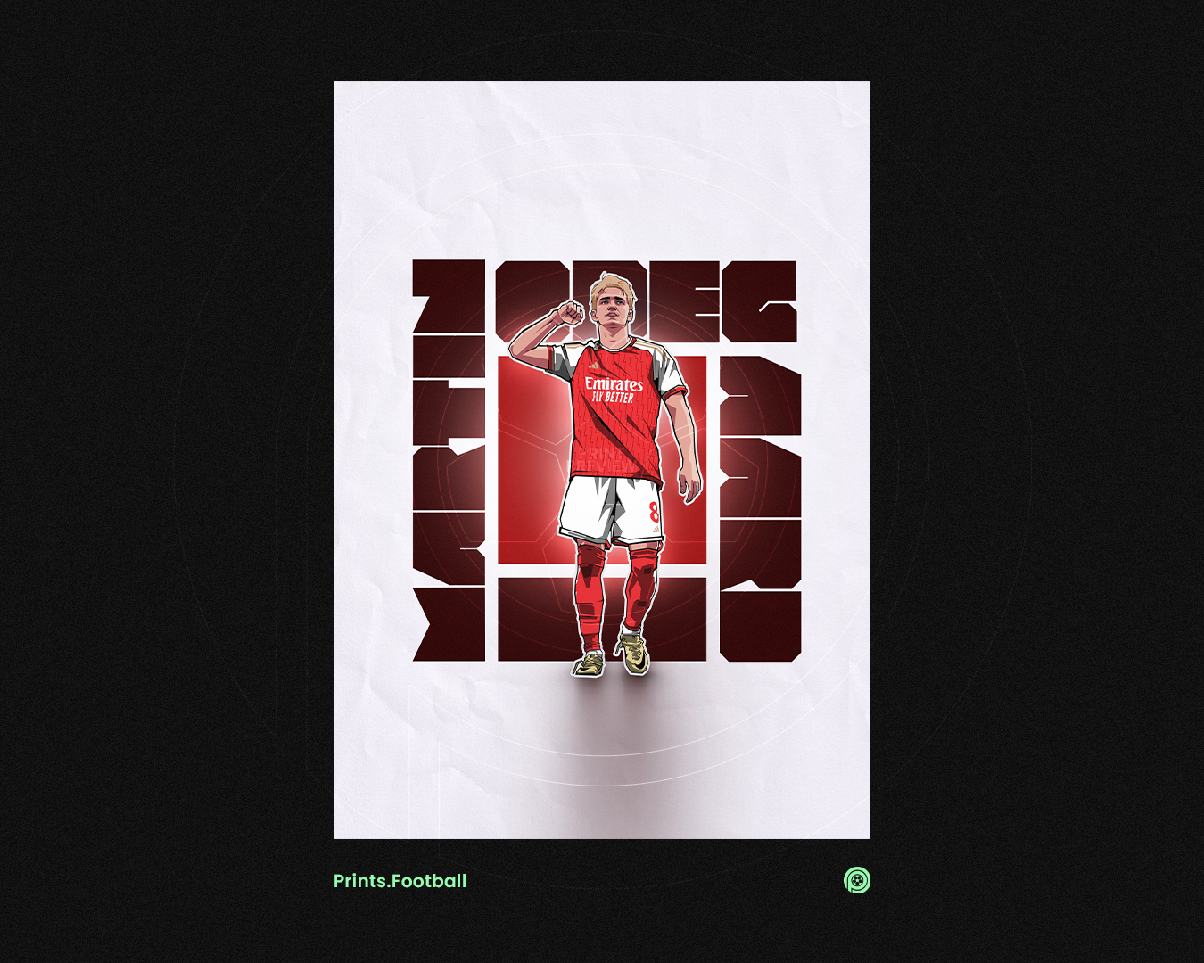 Martin Ødegaard Cube Art Print