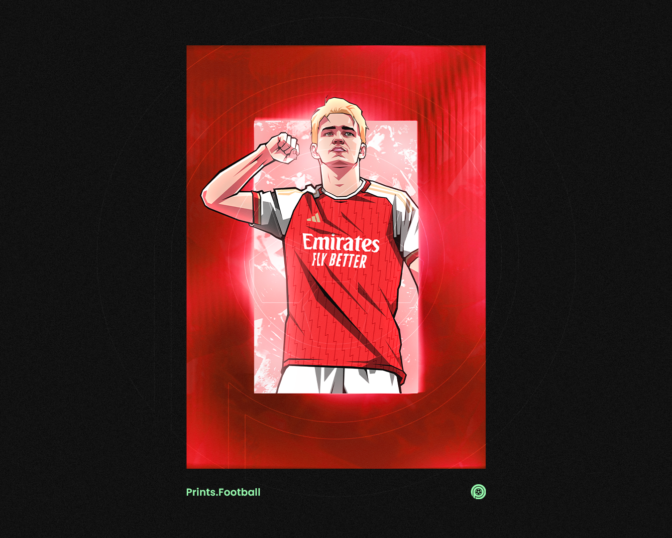 Martin Ødegaard Glass Art Print