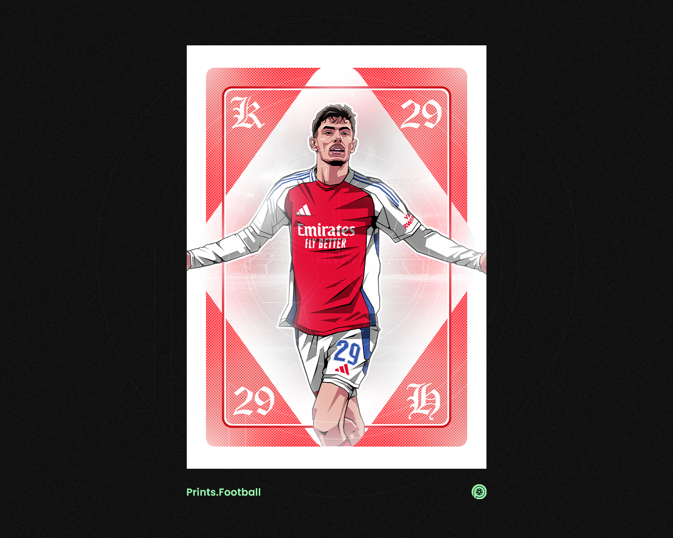 Kai Havertz Playing Card Art Print