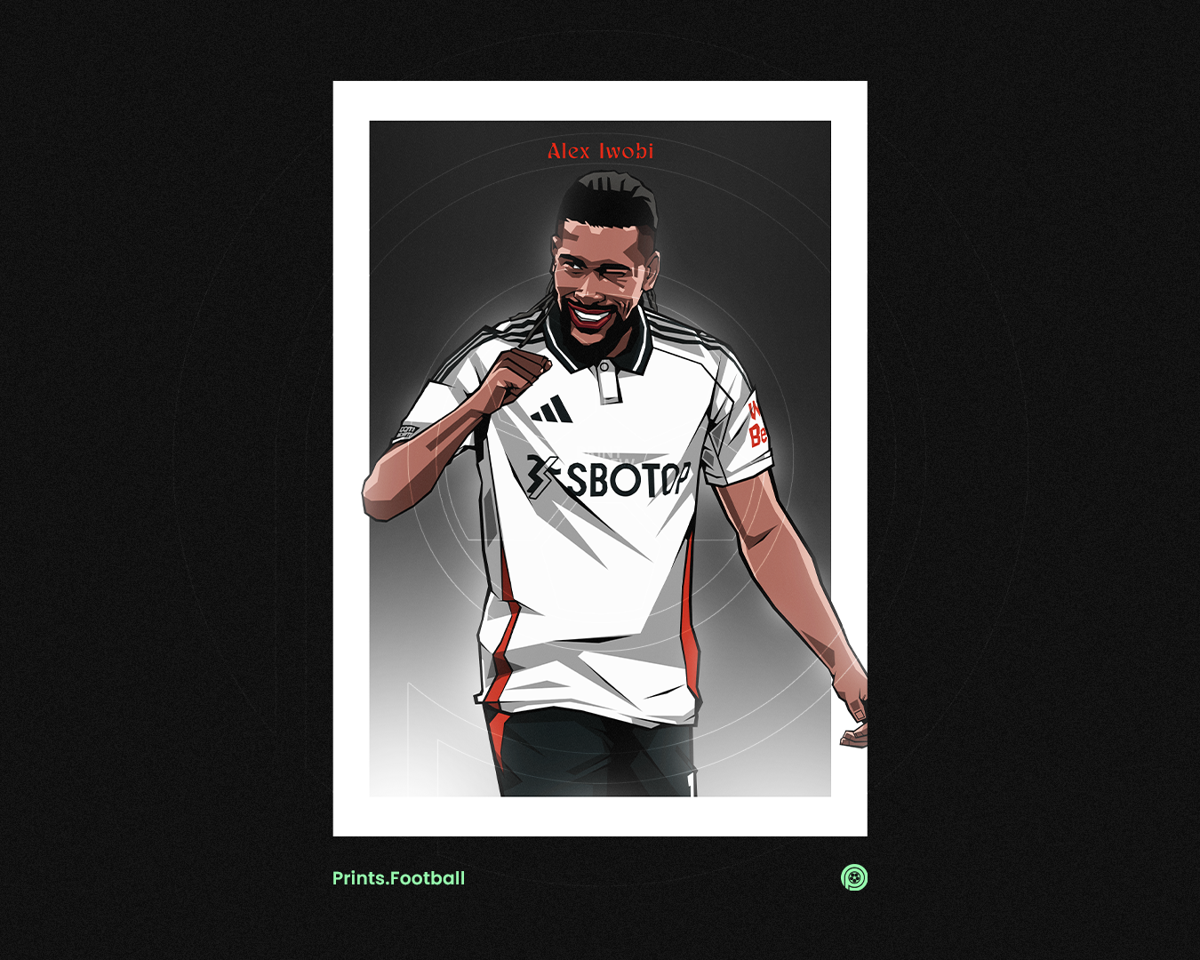 Alex Iwobi Gradient Art Print