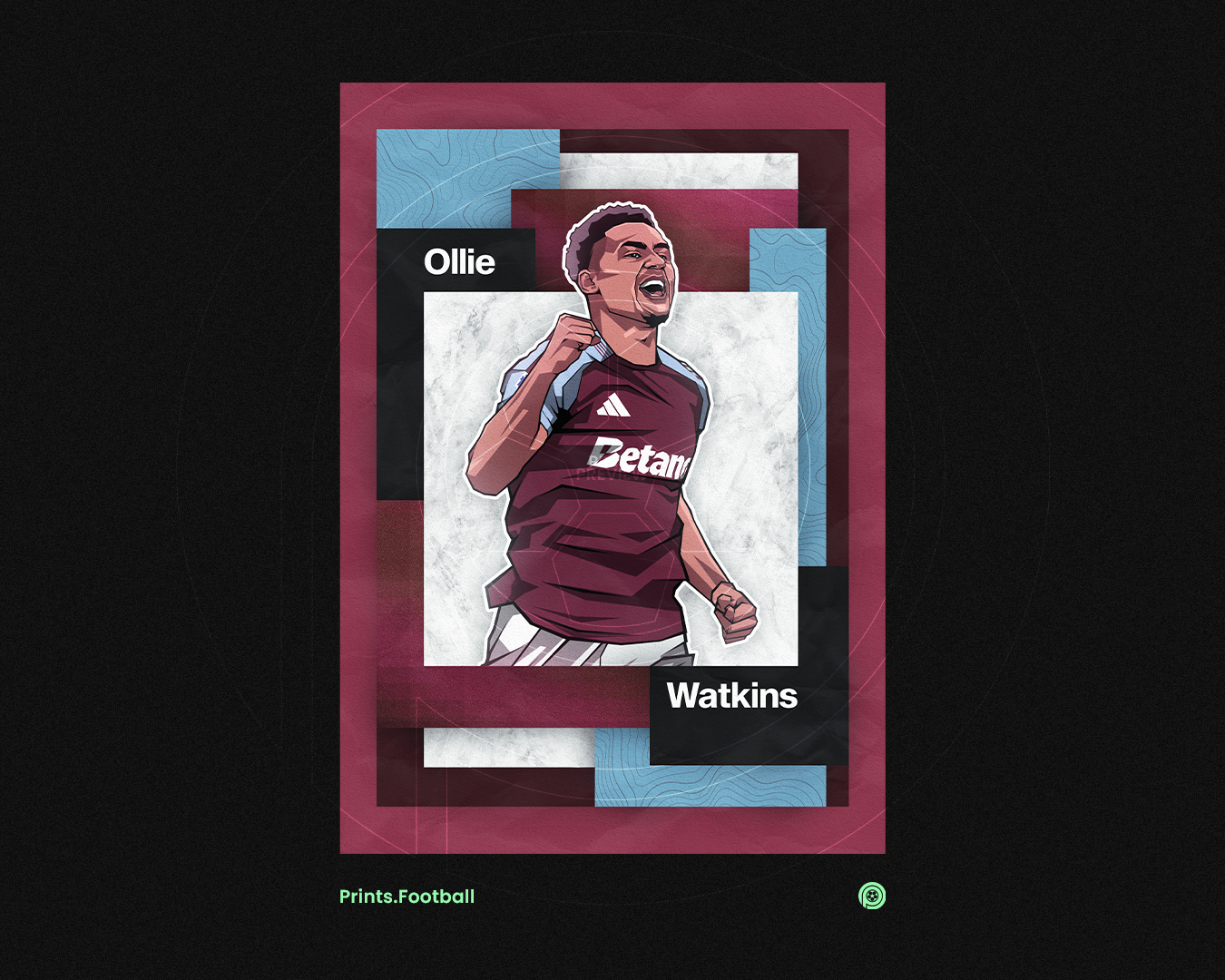 Ollie Watkins Mosaic Art Print