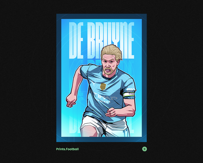 Kevin De Bruyne Glow Art Print