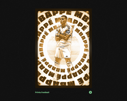 Kylian Mbappé Radial Art Print