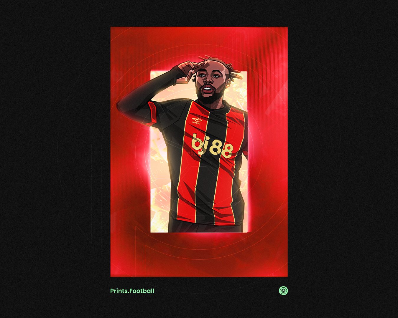 Antoine Semenyo Glass Art Print