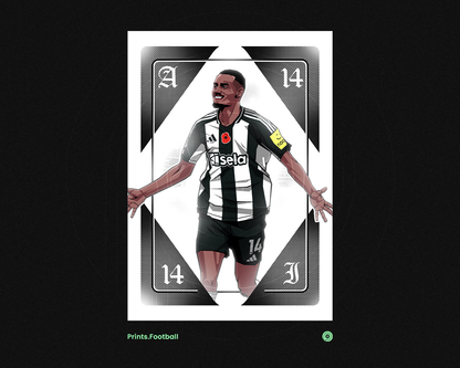 Alexander Isak Playing Card Art Print